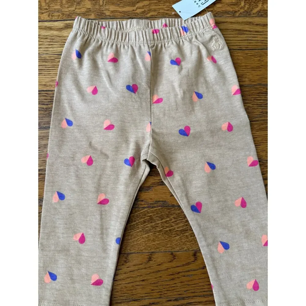 NWT Gap Girls' Heart Print Leggings Size 6-12 Months
